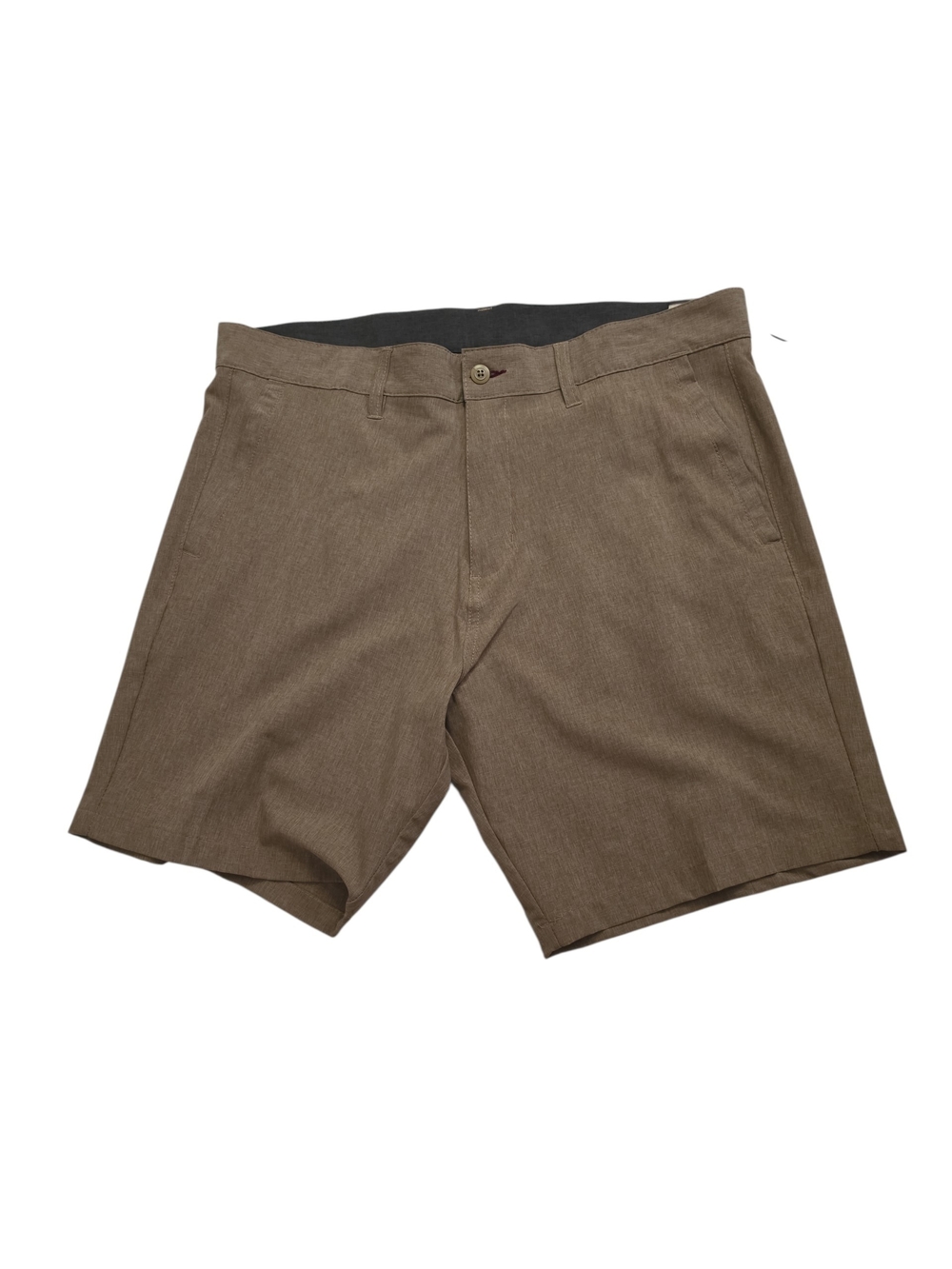 burnside Men's Taupe Flat-Front Shorts